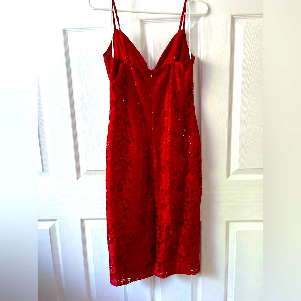 Lulus red medium lace dress - Picture 2 of 10